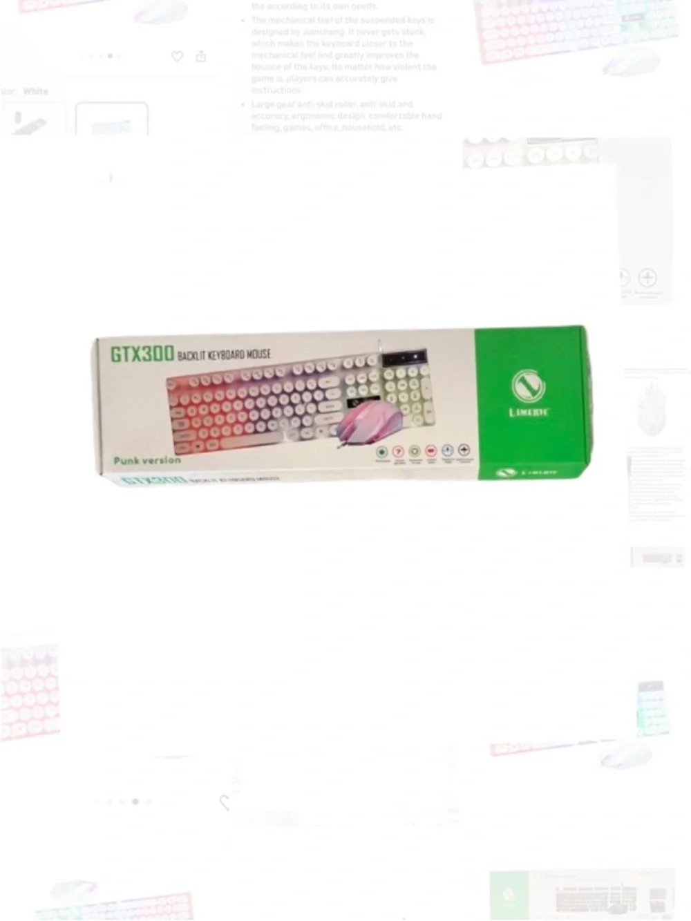 🆕 - Limeide GTX 300 Suspension Rainbow Light Gaming Mouse & Keyboard